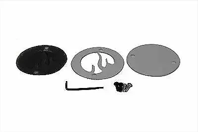 V-Twin Black Mesh Flame Chrome Ignition System Cover for Harley Davidson