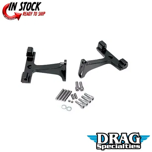 Drag Specialties Black Passenger Floorboard Mounts for Harley Touring 93-20