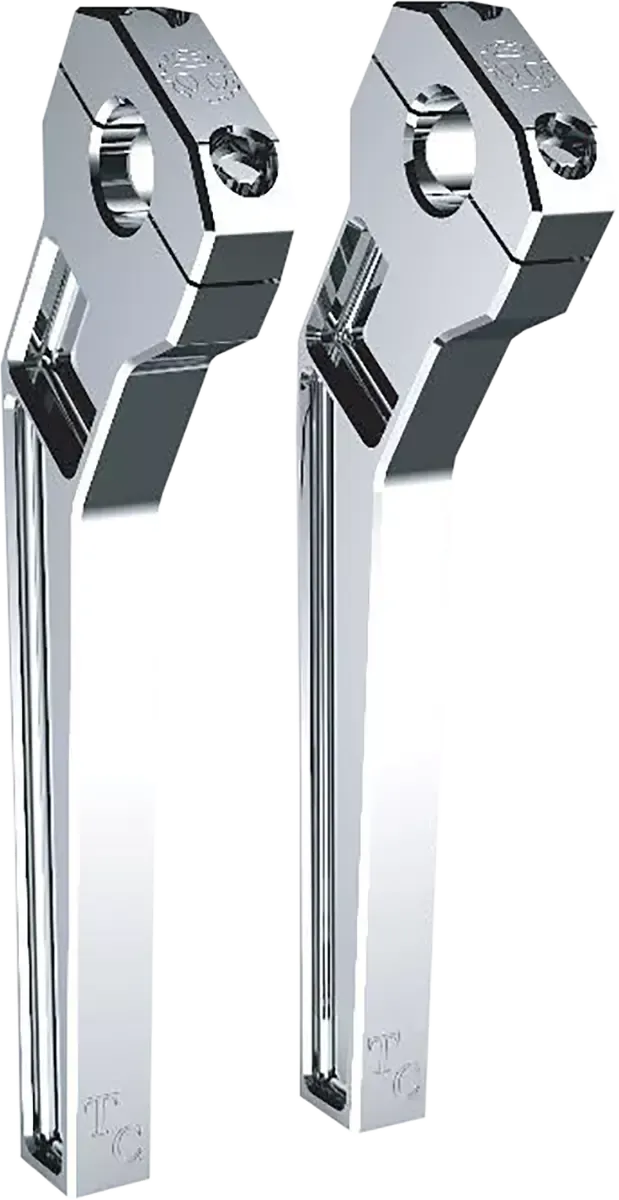 Todd's Cycle 1 1/8" Clamping Pullback Riser 10" Rise Chrome TD-R22-10