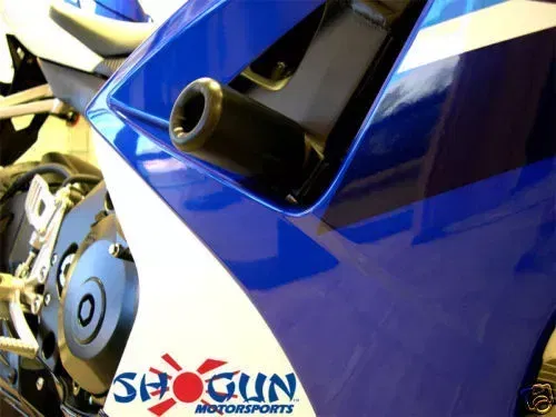 Shogun No Cut Frame Sliders GSXR 750 600 2011-2025  Black NO CUT Version