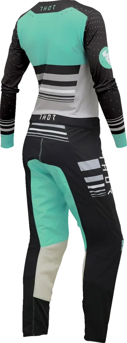 THOR Fits Women's Prime Blaze Jersey - Black/Mint - Large 2911-0281