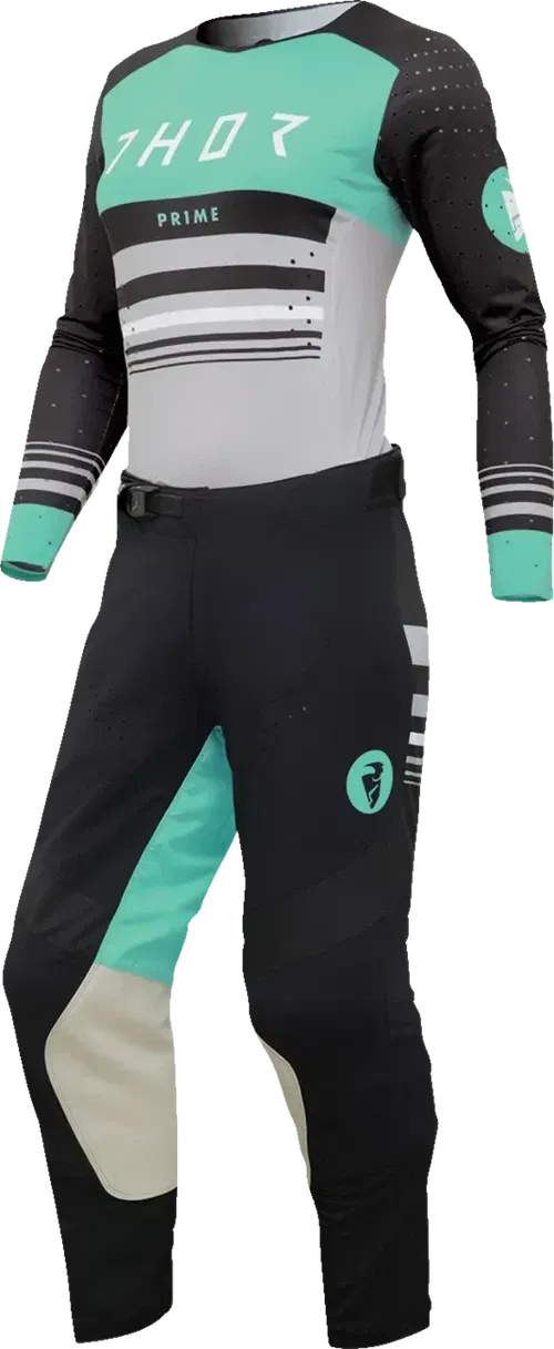 THOR Fits Women's Prime Blaze Jersey - Black/Mint - Large 2911-0281