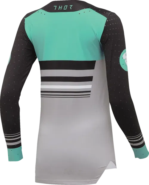 THOR Fits Women's Prime Blaze Jersey - Black/Mint - Large 2911-0281