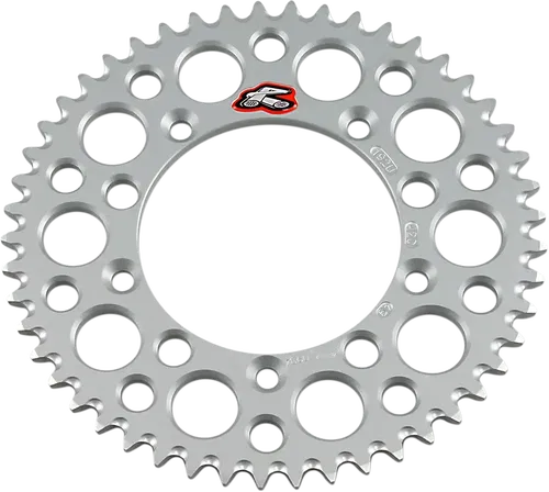 RENTHAL Rear Sprocket - Aluminum - 49 Tooth - Silver - Fits Gas