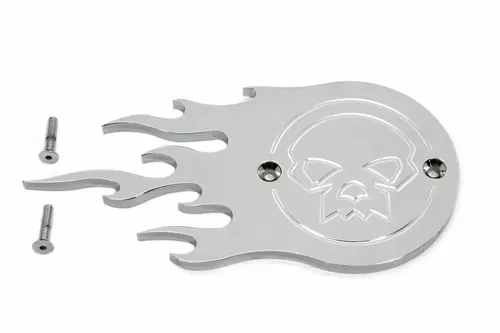 V-Twin Chrome Flame Point Cover for Harley Davidson