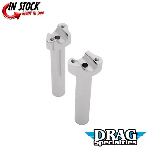 Drag Specialties 0602-0401 Chrome 6.5" Straight Risers for 1" Harley Use