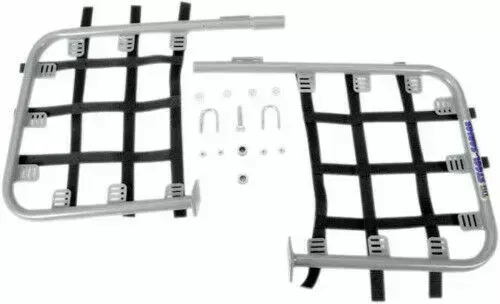 DG Performance Steel Nerf Bars Silver Bar - Black Web #54-2122 Silver/Black