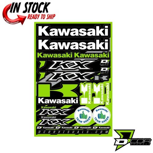 D'COR Sticker Decal Sheet Kawasaki KXF KX 125 250 250F 450F
