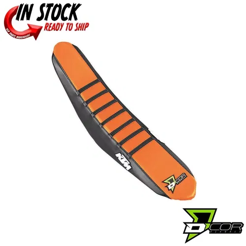 D'COR Seat Cover Black/Orange KTM 125 250 350 450 SXF XCF SX 2016-2018