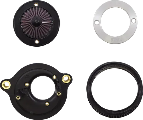 S&S Cycle Chrome Ring Air Stinger Cleaner Filter Kit 17+ Harley Touring Softail