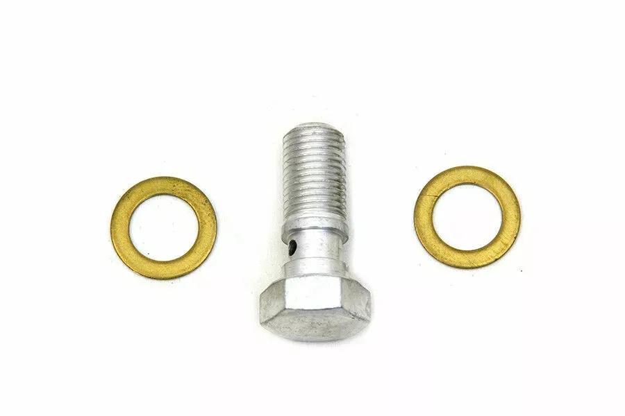 Oil Tank Vent Pipe Nipple Bolt and Washer Kit for Harley Davidson by V-Twin
