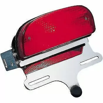 Fat Bob-Style Taillight & Chrome Bracket Assembly for 7" Custom Bobbed Fender