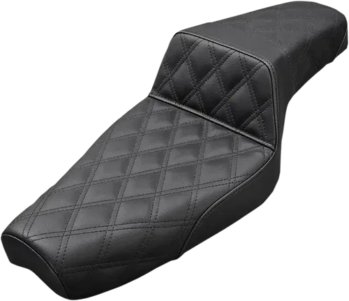 SADDLEMEN Step-Up Fits Seat - Full Lattice Stitch - Black - XL 807-03-175