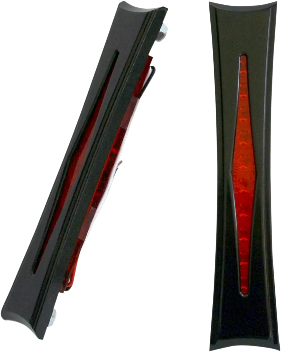 ACCUTRONIX Bag Lights - Diamond - Red Lens - Black BL01-IB