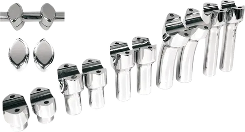 DRAG SPECIALTIES Big Buffalo Handlebar Risers - Fits 3" - Chrome 0602-0467