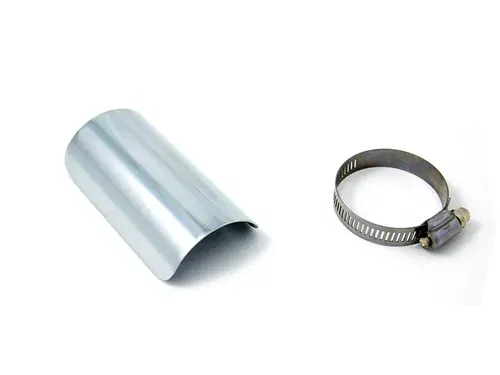 4" Exhaust Heat Shield Chrome for Harley Davidson by V-Twin FOR 1/3/4" PIPES