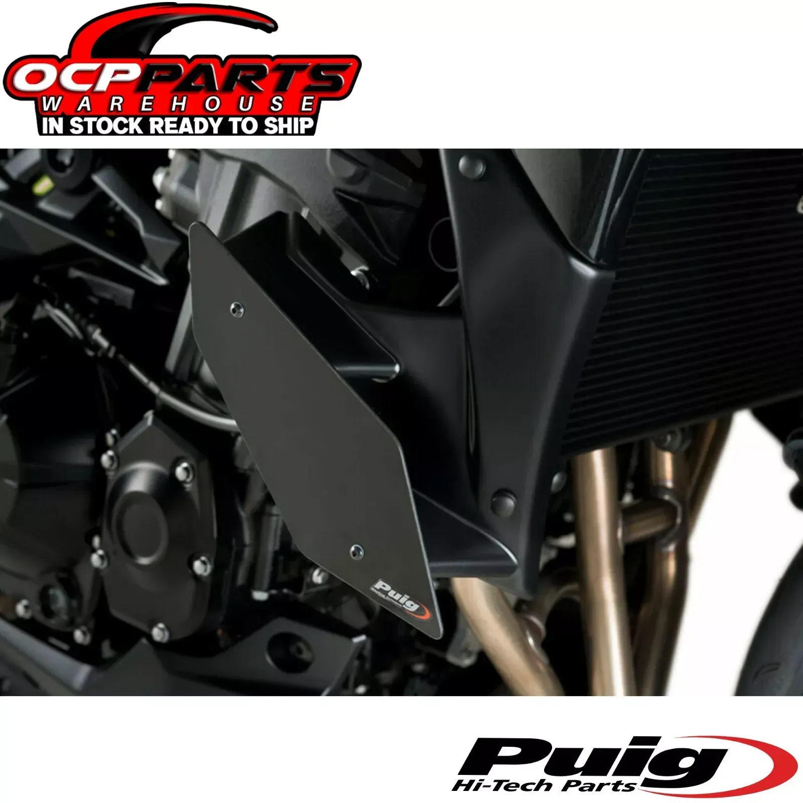 NEW PUIG 2017 - 2022 KAWASAKI Z900 BLACK DOWNFORCE SIDE