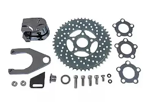 Chrome Rear 2 Piston Caliper and Disc Kit fits Harley Davidson 22-0373