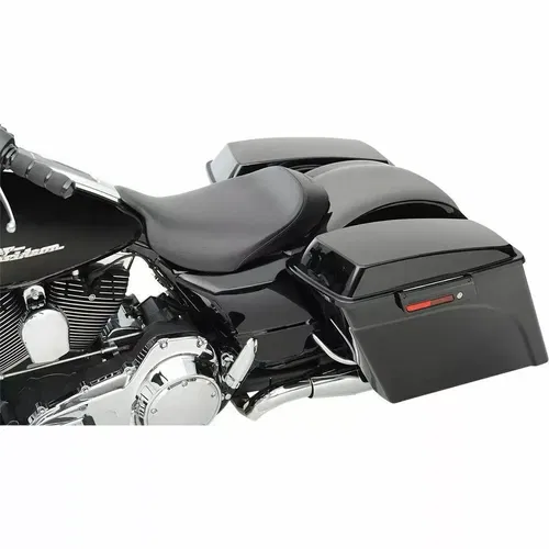 Saddlemen S3 Leather Super Slammed Solo Seat for 2008-18 Harley FLHT FLHR FLHX