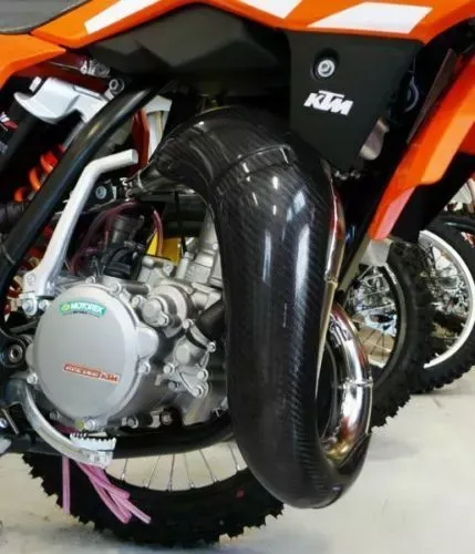 P3 Carbon Fiber FMF Pipe Guard For Yamaha YZ 125 2005-2021 107040