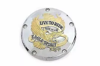 HARLEY shops TWINCAM 1999-2017 5-Hole Derby Cover Gold Inlay LIVE TO RIDE 42-0849