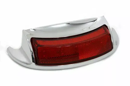 Chrome LED Rear Fender Tip with Red Lens for Harley Davidson by V-Twin
