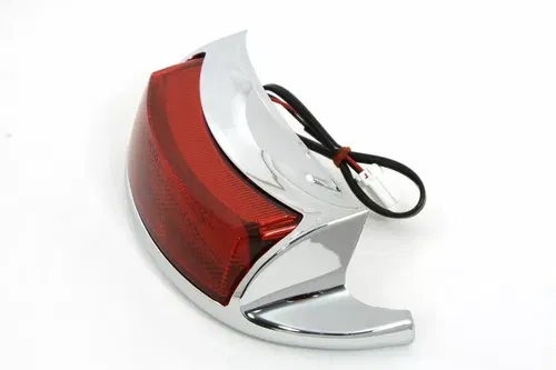 Chrome LED Rear Fender Tip with Red Lens for Harley Davidson by V-Twin