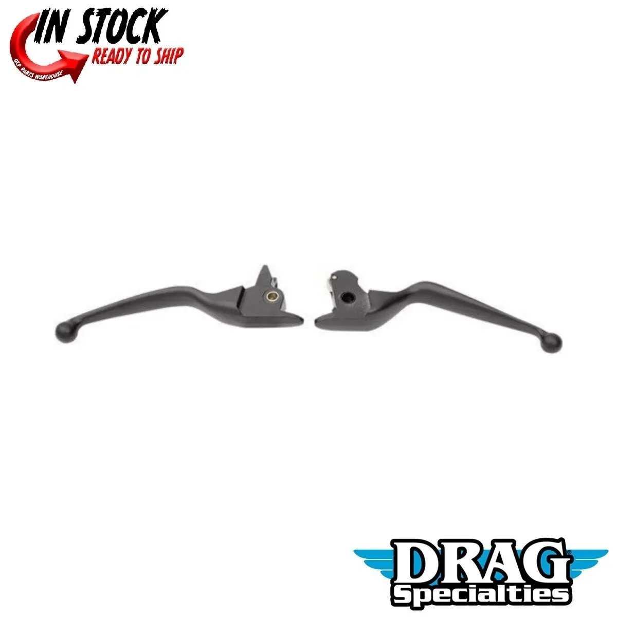 Drag Specialties Matte Black Wide Blade Clutch Brake Levers Harley Touring 14-16