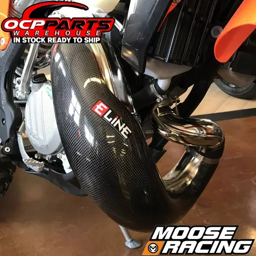 MOOSE RACING CARBON FIBER EXHAUST PIPE GUARD 2023-2024 KTM 125 XC GAS GAS MC125