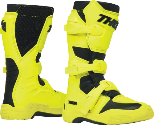THOR Youth Blitz Fits XR Boots - Acid/Black - Size 5 3411-0763