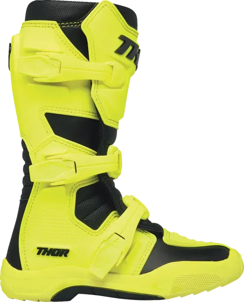 THOR Youth Blitz Fits XR Boots - Acid/Black - Size 5 3411-0763