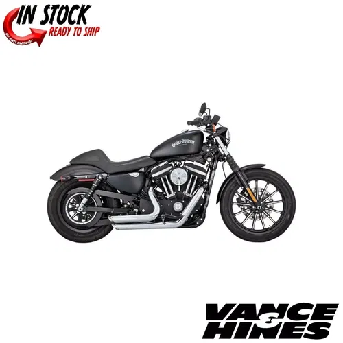 Vance & Hines Chrome Shortshots Staggered Exhaust 17327