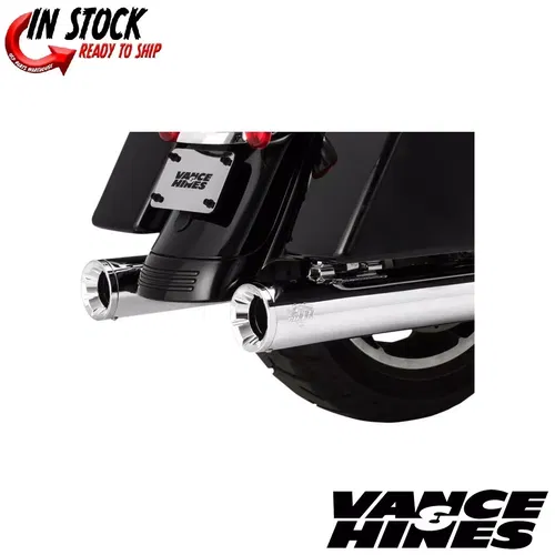 Vance & Hines Chrome 4" Eliminator 400 Slip-On Exhaust Mufflers for 95-16 Harley