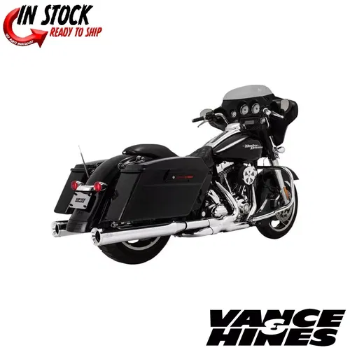 Vance & Hines Chrome 4" Eliminator 400 Slip-On Exhaust Mufflers for 95-16 Harley