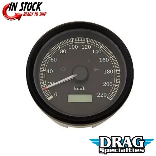 Drag Specialties 2210-0390 KPH 3-3/8" Programmable Electronic Speedometer