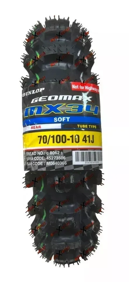 Dunlop 60/100-10 70/100-10 Tires Front Rear 2.50- 10 Set MX34 CFR50 SX50 TTR50