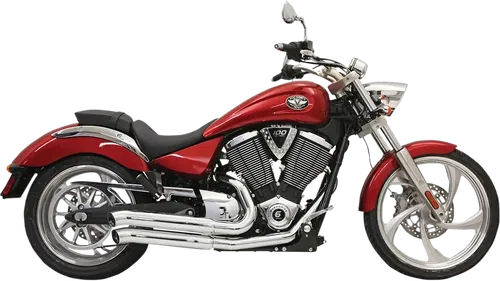 BASSANI XHAUST Pro-Street Exhaust - Chrome - Turnout 6V23D
