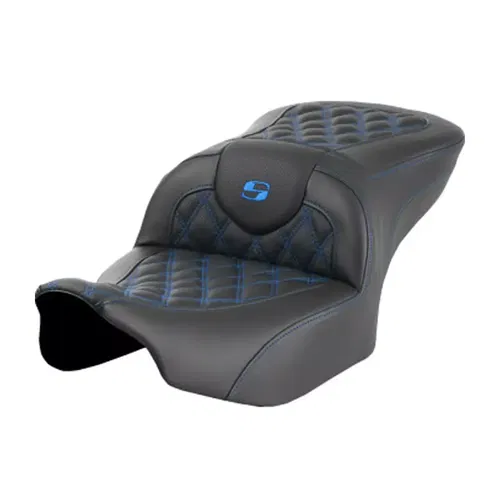 SADDLEMEN ROADSOFA SEAT BLUE LATTICE STITCH HARLEY 2023-2024 FLTR/FLHX