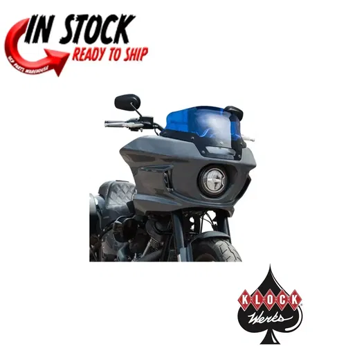 KLOCK WERKES FLARE WINDSHIELD BLUE 6" 2022-24 SOFTAIL LOW RIDER ST FXLRST