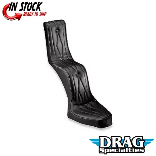Drag Specialties DS-907200 King and Queen Vinyl Seat Diamond for Rigid Frame