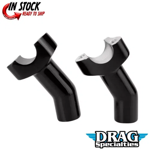 Drag Specialties 0602-0413 Black 3.5" Pullback Handlebar Risers Harley Chopper