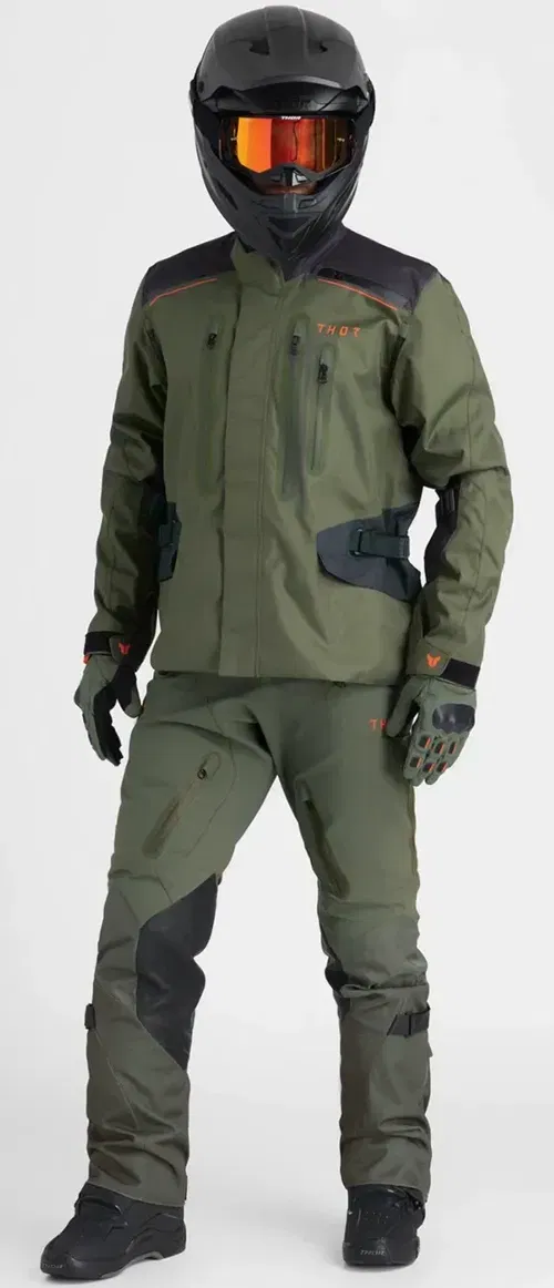 THOR Range Gloves - Army/Orange - Fits XL 3330-8267