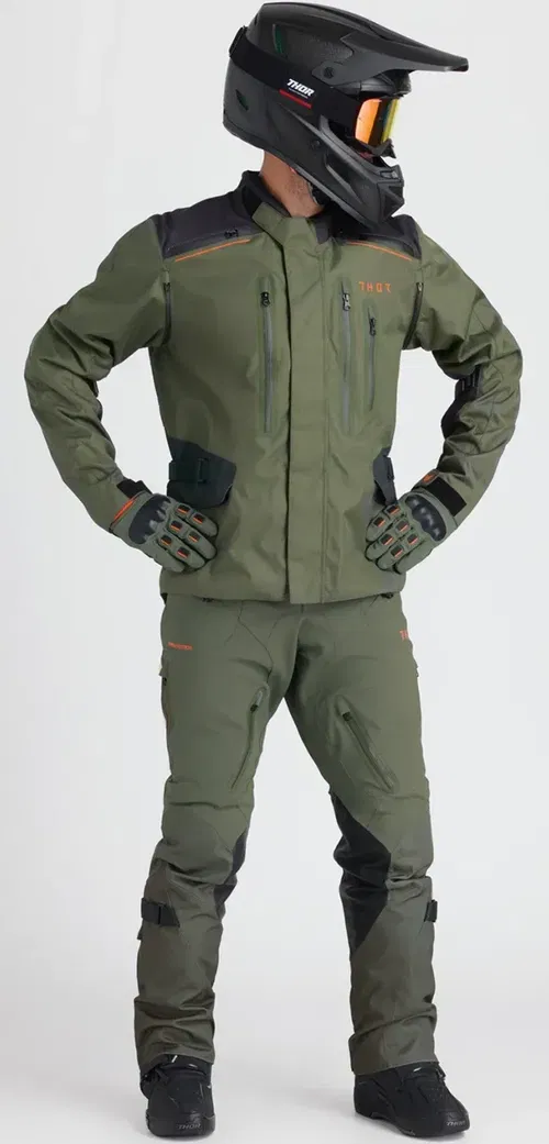THOR Range Gloves - Army/Orange - Fits XL 3330-8267