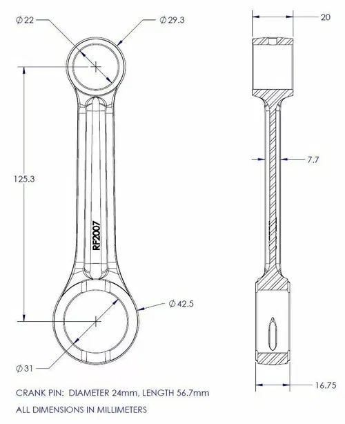 Connecting Con Rod Kit Honda CR250 1978 1979 1980 13201-KA4-700