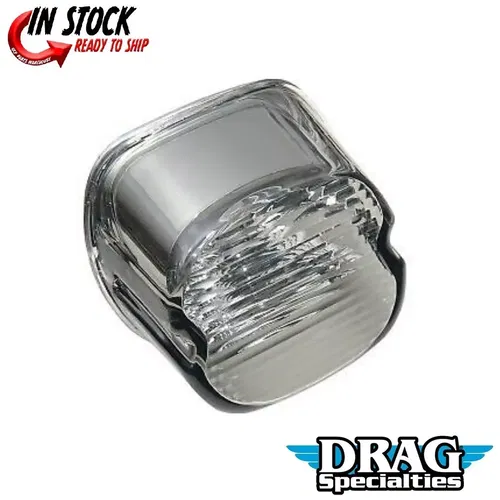 DRAG SPECIALTIES 2010-0798 Smoke Laydown Taillight Lens with No Tag Window