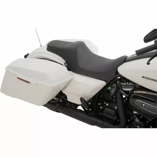 Drag Specialties Black Smooth Predator III Seat for 2008-2021 Harley Touring