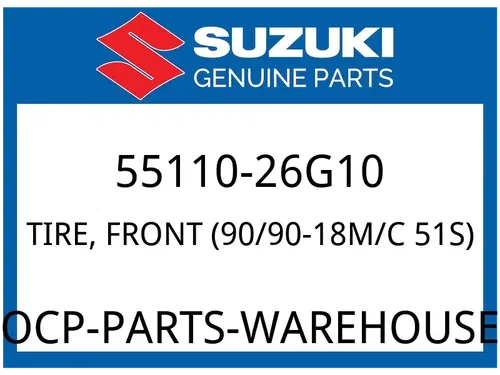 Suzuki OEM Part 55110-26G10 TIRE, FRONT (90/90-18M/C 51S)