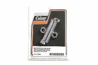 V-Twin Chrome Rear Axle Adjuster Screws 8934-2