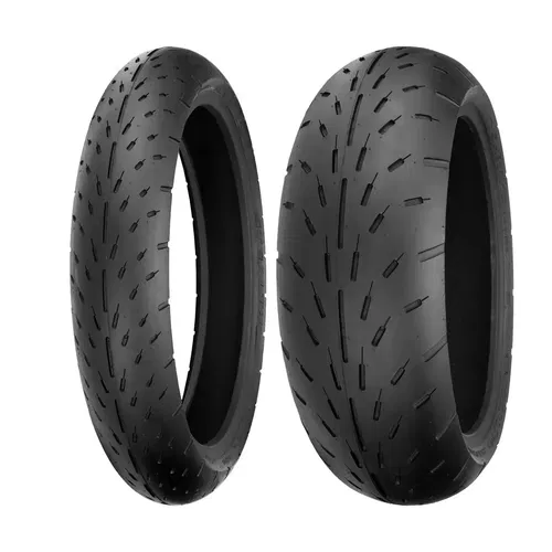 SHINKO 003 STEALTH MOTORCYCLE TIRE SET  120/70ZR17 180/55ZR17 FRONT / REAR
