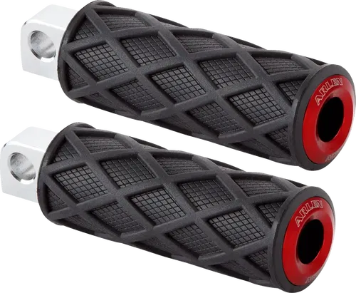 ARLEN NESS Diamond Footpegs - Driver - Red Fits 400-056